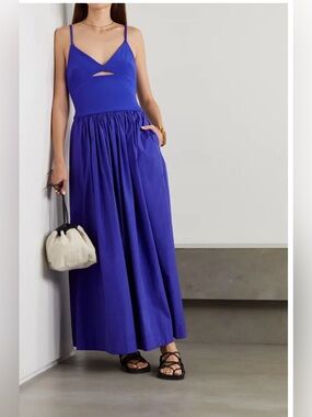 ESSE Studios Cutout stretch Knit Cotton Poplin Maxi dress-2